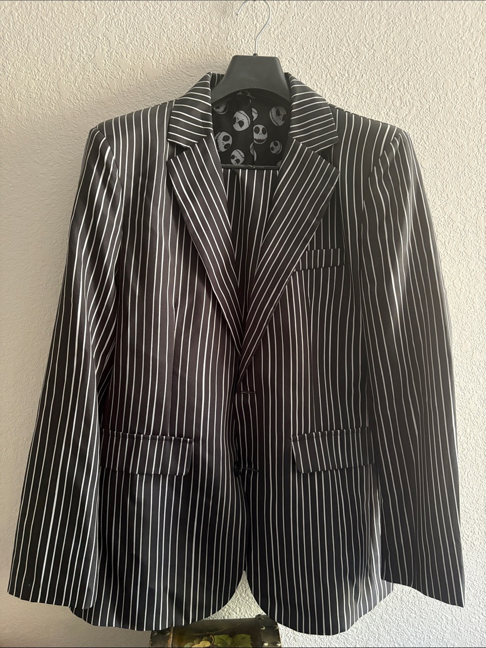 Men's nightmare before Christmas jack Pinstripe Blazer pants costume set